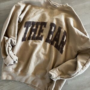 The Bar Men's Beige Crewneck Sweater